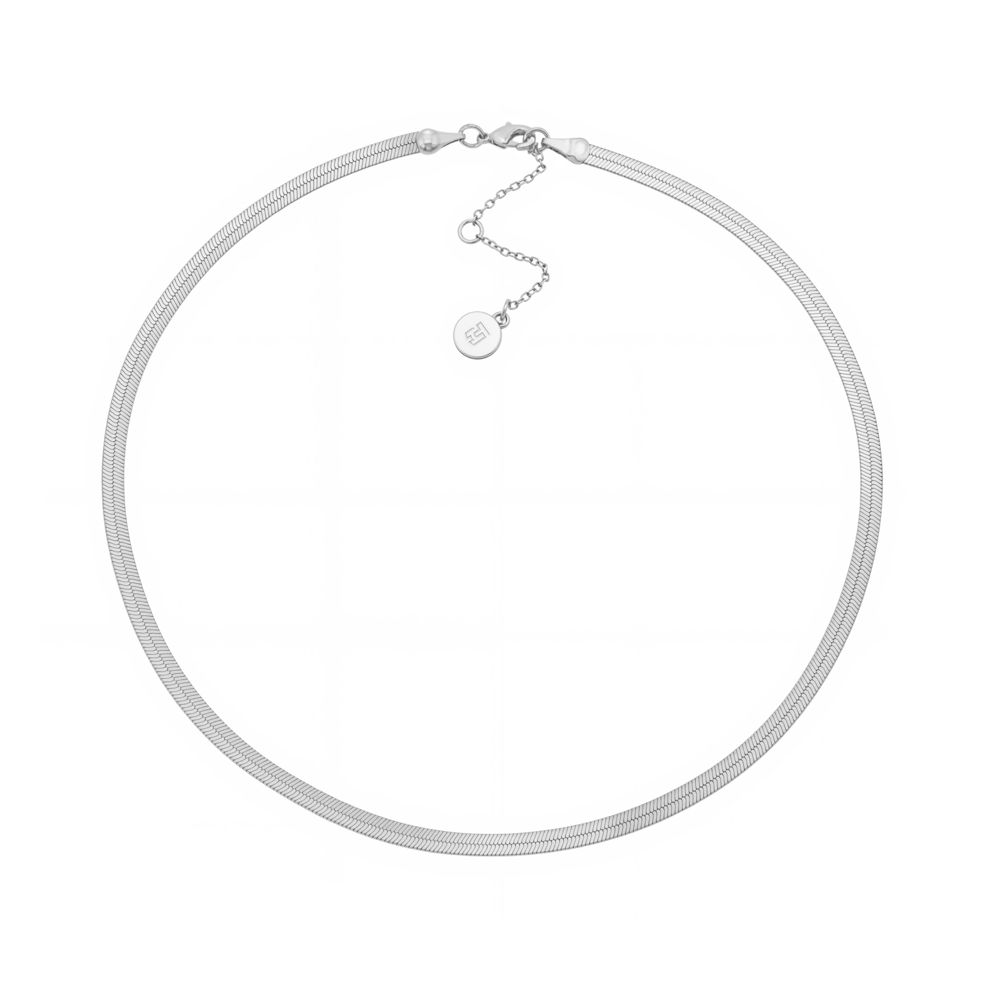 Birgit Silver Herringbone Necklace