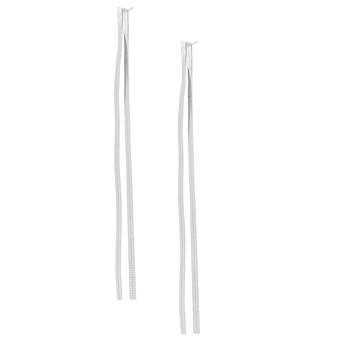 Dawn Silver Double Strand Drop Earring