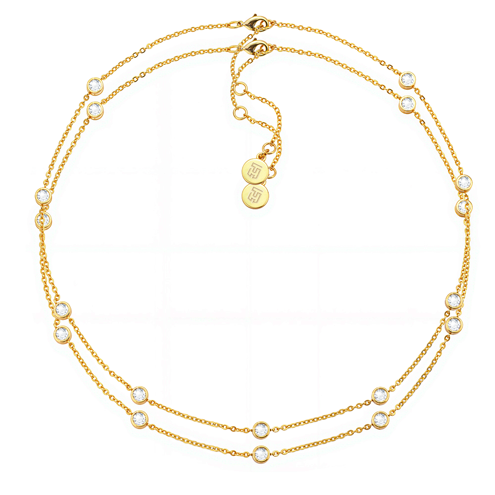Kristin Gold Double Flat Cable Necklace