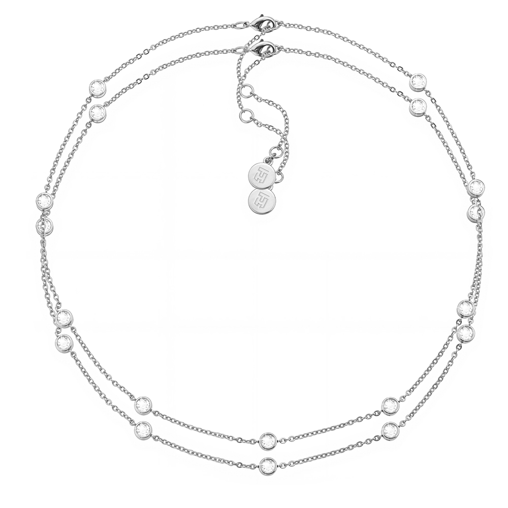 Kristin Silver Double Flat Cable Necklace