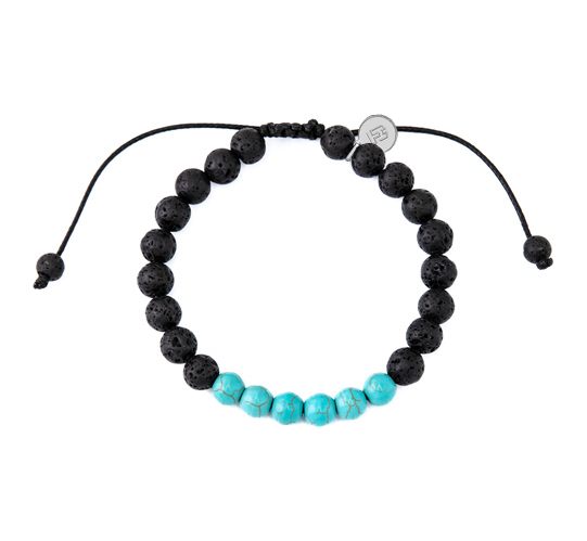 Damon Night & Turquoise Beaded Bracelet