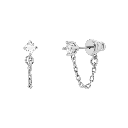 Lella Silver CZ Chain Earring