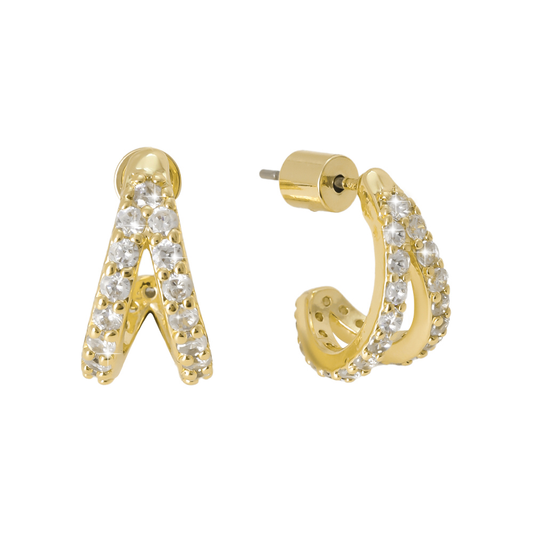 Caroline Gold CZ Earring