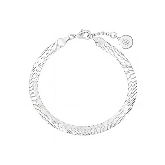 Sophia Silver Herringbone Bracelet