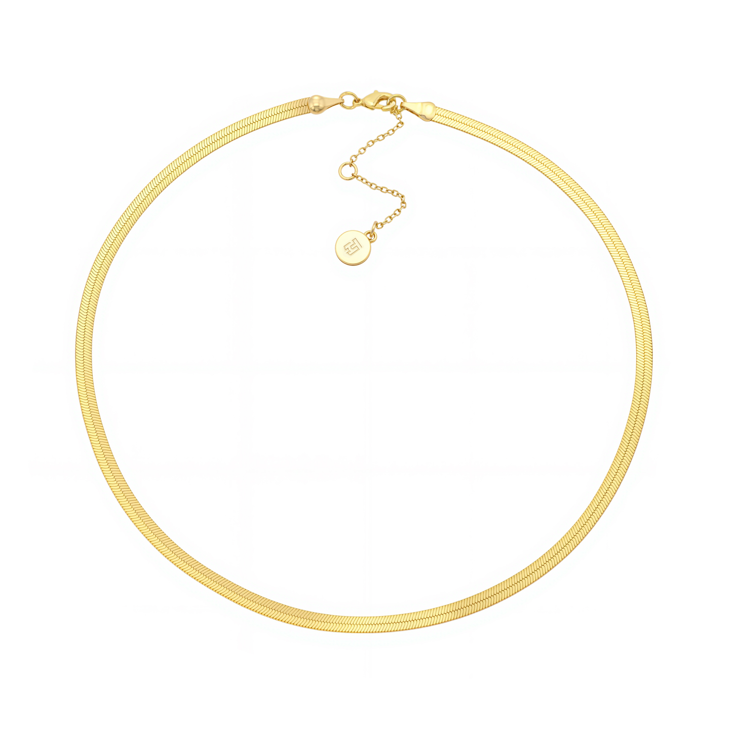 Birgit Gold Herringbone Necklace