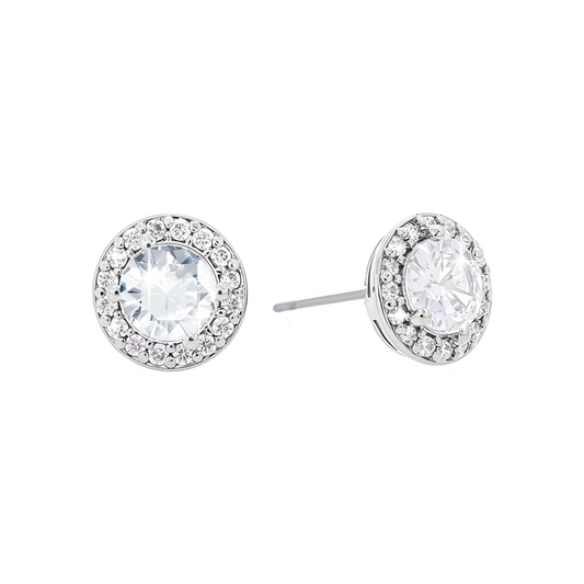Venus Silver Round CZ Earring