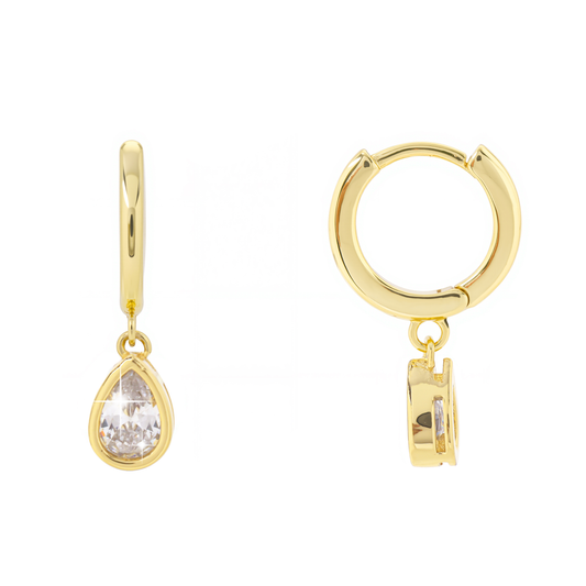 Steffi Gold Charm Hoop Earring