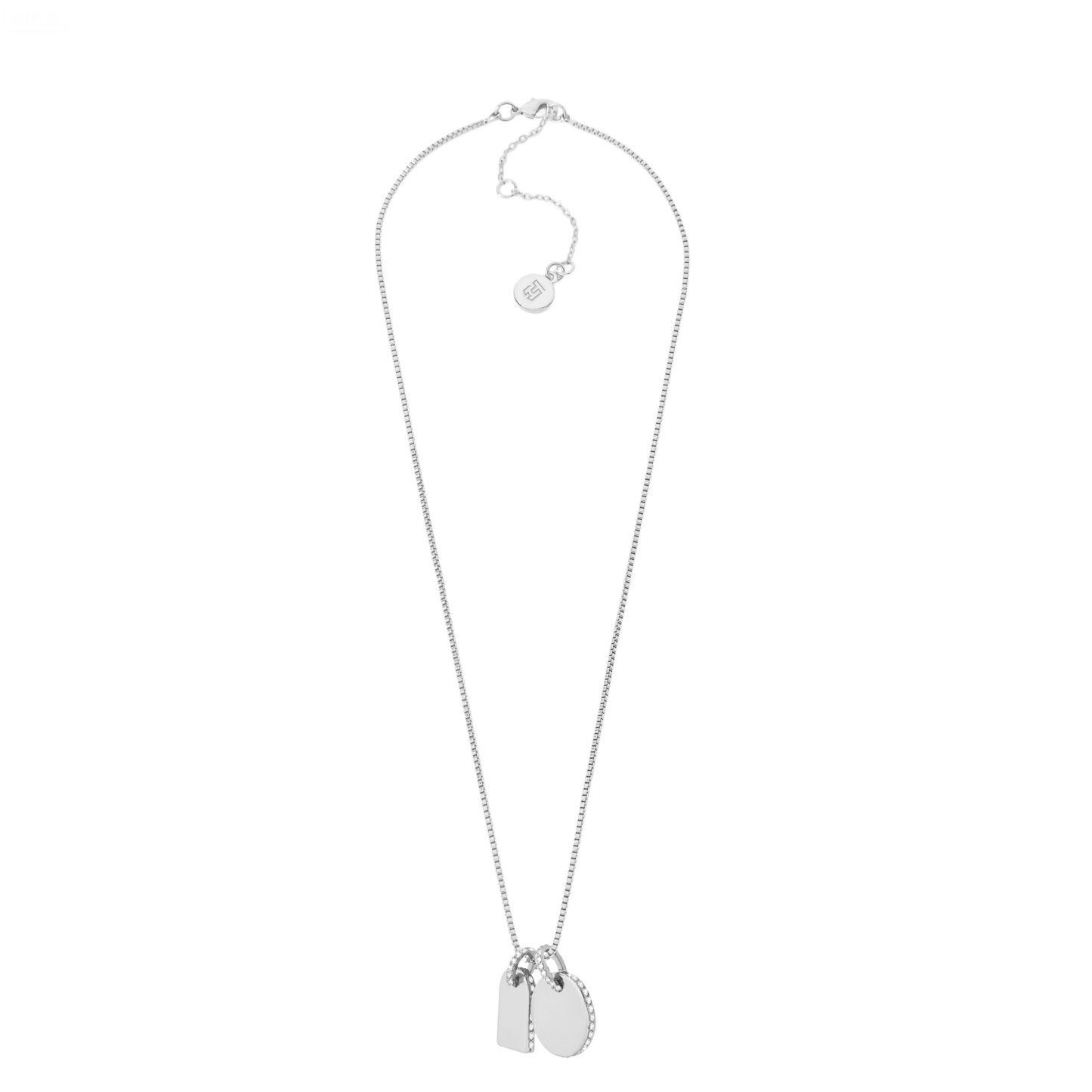 Shannon Silver Medallion Necklace with Charms