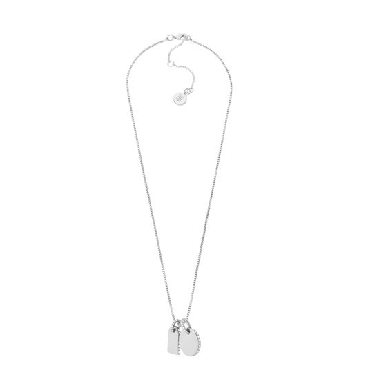 Shannon Silver Medallion Necklace with Charms