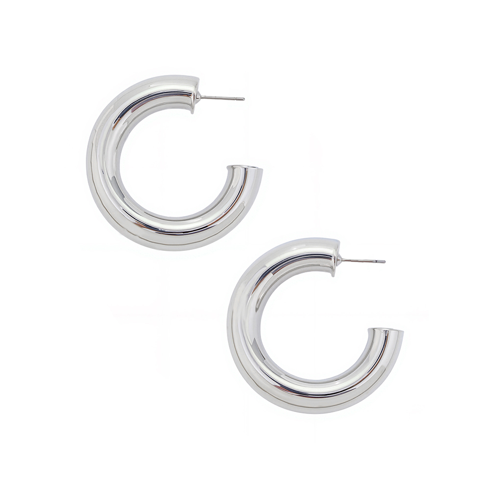 Simone Silver Hoop Earrings