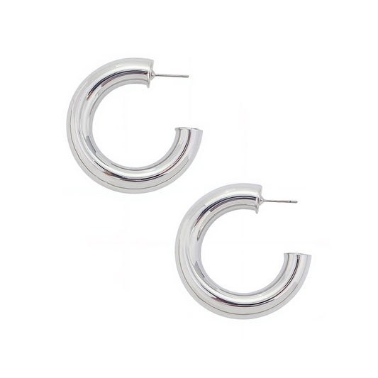 Simone Silver Hoop Earrings