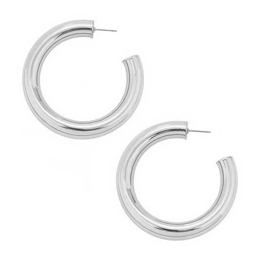 Emma Silver Hoop Earrings