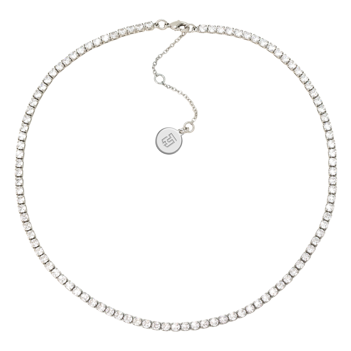 Aliya Silver Tennis Necklace