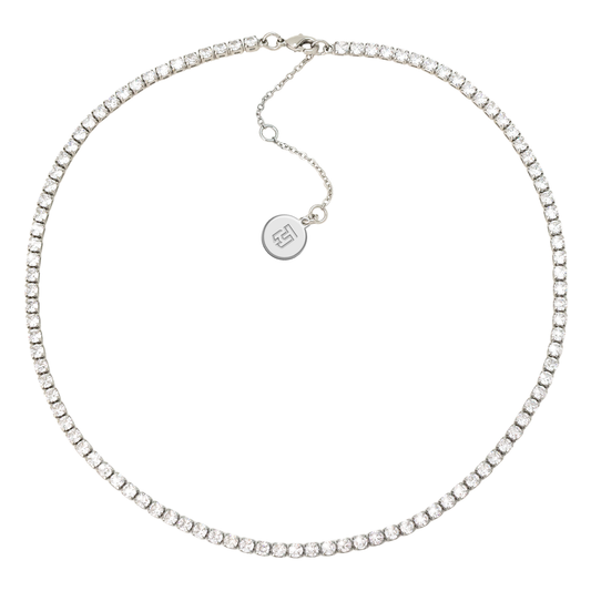 Aliya Silver Tennis Necklace